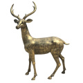 Life size fiberglass elk deer reindeer statue resin wapiti sculpture